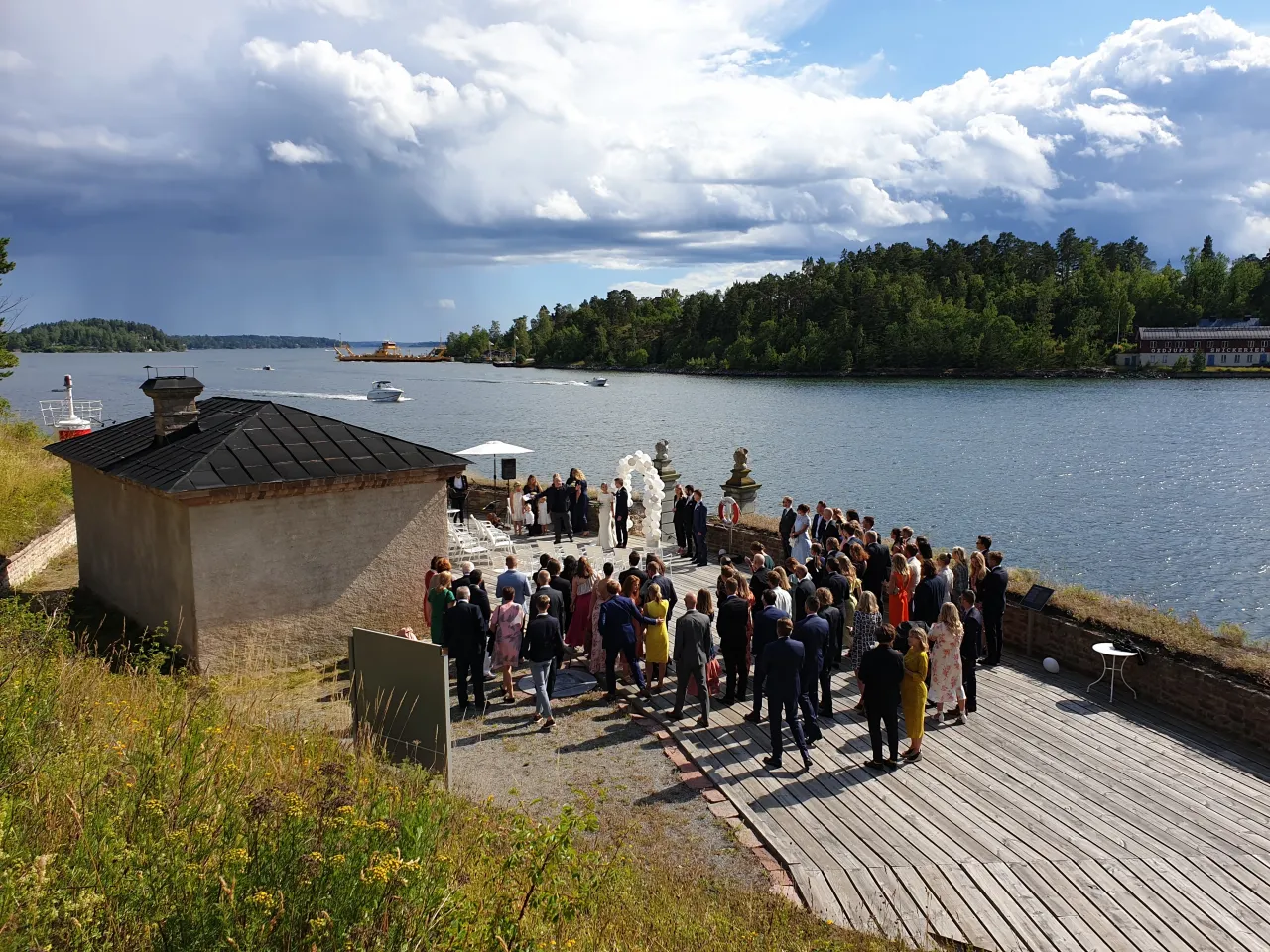 Bröllop på bryggan