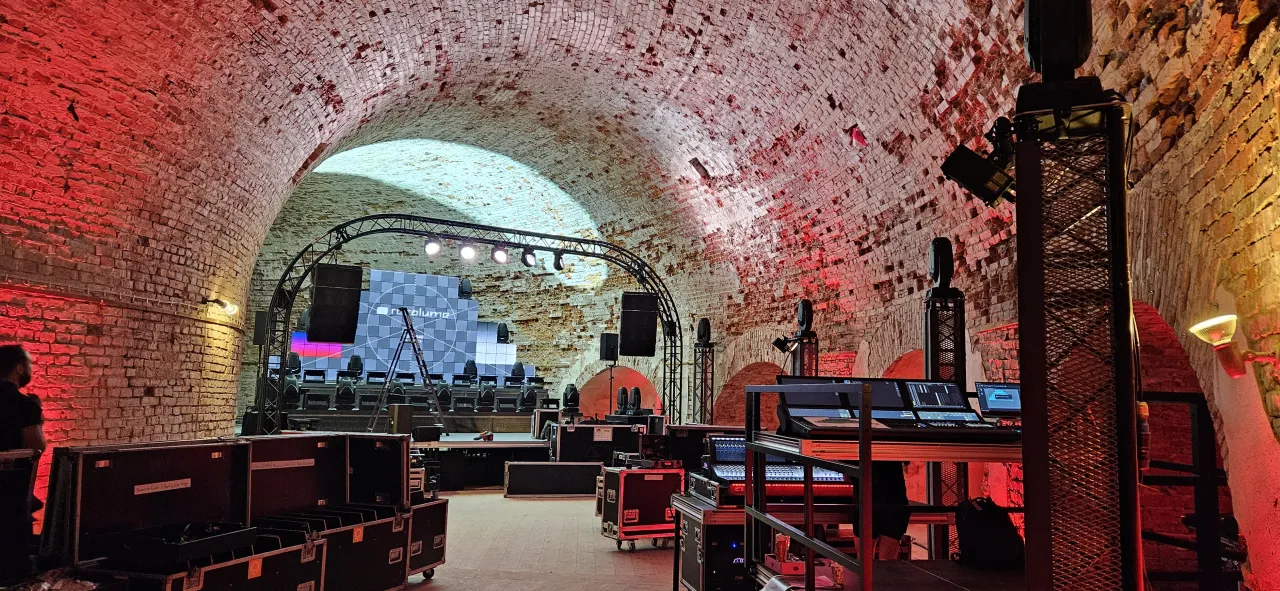 Riggning inför konsert