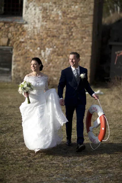 Bröllopspar på Fredriksborg